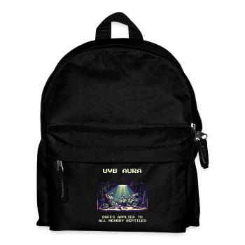 UVB-Aura aktiv | Terrarium Licht Reptilien - Kinder Rucksack - Schwarz - Vorne