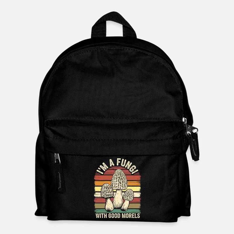 Ich bin ein Pilz mit guten Morcheln - Kinder Rucksack - Schwarz