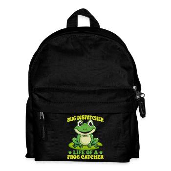 Frog Catcher Bug Dispatcher Life Of A Catcher Frog - Kinder Rucksack - Schwarz - Vorne