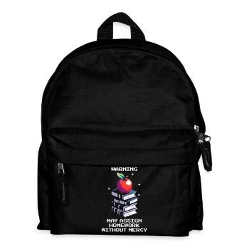 Warning: Homework without mercy | Teacher - Kids' Backpack - black - Front