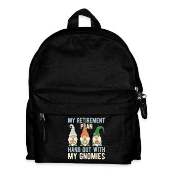 Garden Gnome Costume My Plan Hang Out With Gnomies - Kids' Backpack - black - Front