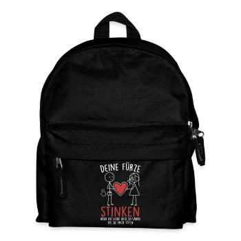 I love you even if your fart stinks - Kids' Backpack - black - Front