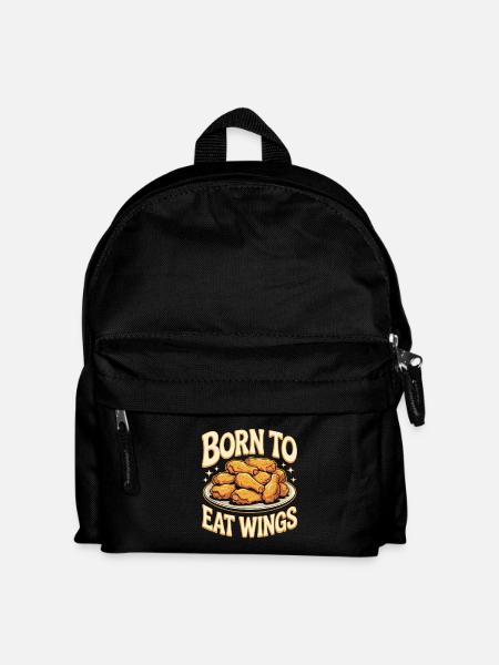 Chicken Wings Game Day Food Humor - Kids' Backpack - black