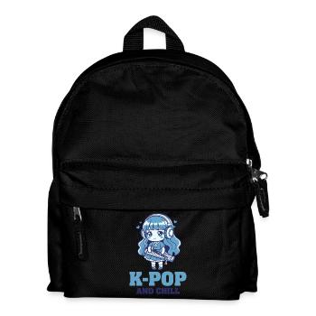 K-Pop AND CHILL Korean Music Anime Girl Love - Kids' Backpack - black - Front