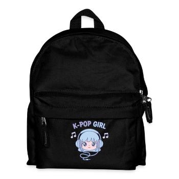 K-Pop Girl Cute Korean Kpop Music Anime Girl - Kids' Backpack - black - Front