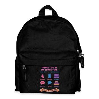 Choses que je fais pendant mon temps libre K-pop - Sac à dos Enfant - noir - Devant
