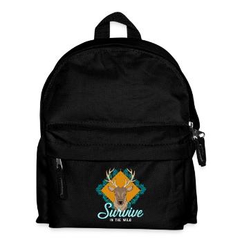 Survive the Wild Deer Emblem - Kids' Backpack - black - Front