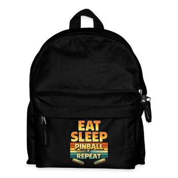 Joueur de flipper, joueur de flipper, mange son flipper, dorme. - Sac à dos Enfant - noir - Devant
