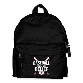 Joueur de baseball chrétien Bible Foi Jésus-Christ - Sac à dos Enfant - noir - Devant
