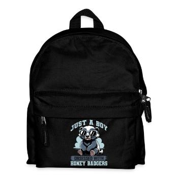 Funny Honey Badger - Kids' Backpack - black - Front
