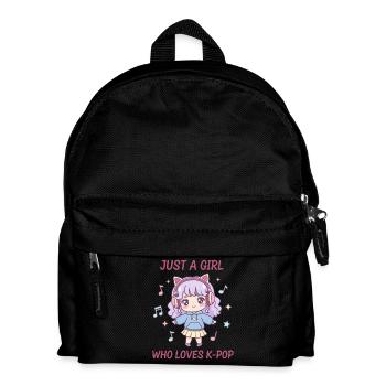 Juste une fille qui aime le K-pop, la musique coréenne mignonne - Sac à dos Enfant - noir - Devant