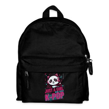 Just A Girl Who Loves K-Pop Cute Panda Korean - Kids' Backpack - black - Front