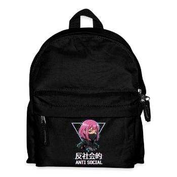 Fille japonaise Vaporwave Anime antisociale - Sac à dos Enfant - noir - Devant