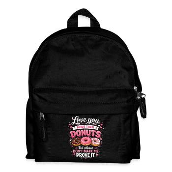 Donut drôle, pâtisserie, douceurs, dessert, humour gastronomique - Sac à dos Enfant - noir - Devant