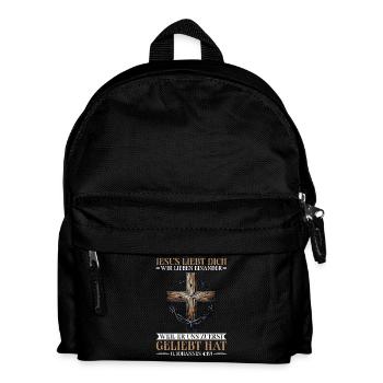 Jesus Loves You Christian Quote Bible Study - Kids' Backpack - black - Front