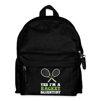 Racket Scientist Saying - Kids' Backpack - black - Front