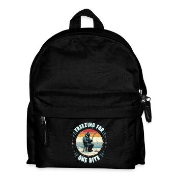 Eisangeln - Kinder Rucksack - Schwarz - Vorne