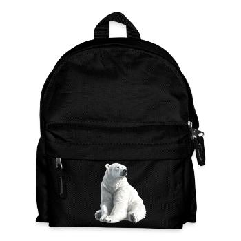 Polar Bär Illustration Eislicht - Kinder Rucksack - Schwarz - Vorne