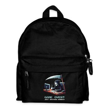 Game Over Alltag | Bestatter Jobhumor - Kinder Rucksack - Schwarz - Vorne