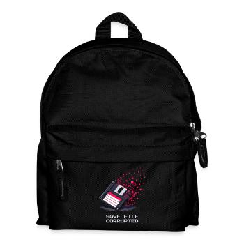 Save File kaputt | Bestatter Ironie - Kinder Rucksack - Schwarz - Vorne