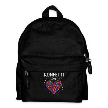 Carnival confetti in the heart of Shrovetide Carnival - Kids' Backpack - black - Front