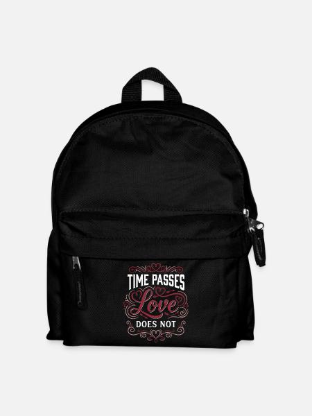 Time Passes Love Does Not - Valentine's Day - Kids' Backpack - black