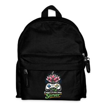 Connect to your inner Server - Gamer Yoga - Kinder Rucksack - Schwarz - Vorne