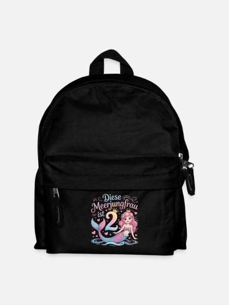 Diese Meerjungfrau Ist 2 Mädchen 2. Geburtstag - Kinder Rucksack - Schwarz