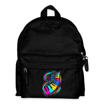 Piano keyboard - Kids' Backpack - black - Front