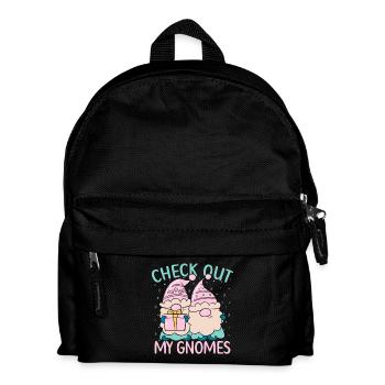 Costume de gnome de jardin Regarde mon gnome gnome - Sac à dos Enfant - noir - Devant