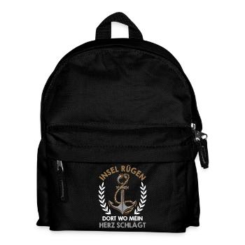 ISLAND OF RÜGEN WHERE MY HEART BEATS Funny - Kids' Backpack - black - Front