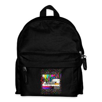 Gleichgewichts Störung Testbild Kostüm Karneval - Kinder Rucksack - Schwarz - Vorne