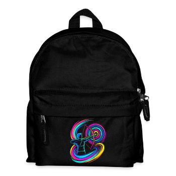 Bogenschießen - Kinder Rucksack - Schwarz - Vorne