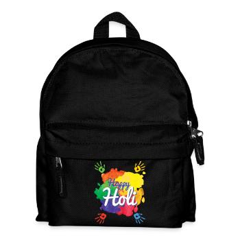 Frohes Holi-Fest Indisches Hindu-Holi-Fest - Kinder Rucksack - Schwarz - Vorne