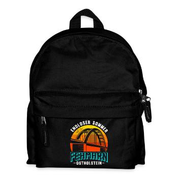 Ostsee ENDLOSER SOMMER FEHMARN OSTHOLSTEIN Lustig - Kinder Rucksack - Schwarz - Vorne