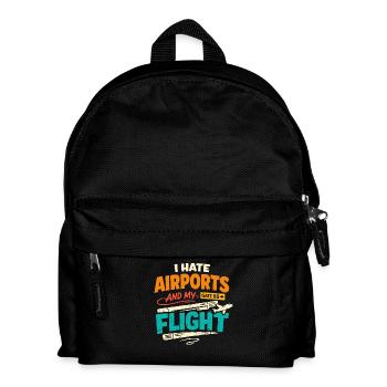 Reiseangst-humor, Flughafen-chaos, Fliegen Ist - Kinder Rucksack - Schwarz - Vorne