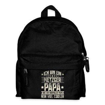 Metzger Papa - Kinder Rucksack - Schwarz - Vorne