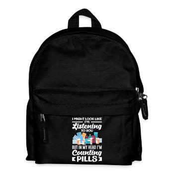 Look like I'm listening, pills count - Kids' Backpack - black - Front