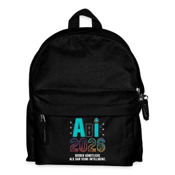Abitur 2026 - KI AI Spruch Abi 2026 - Abimotto  - Kinder Rucksack - Schwarz - Vorne