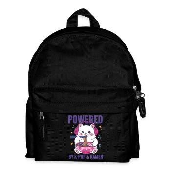 Angeführt von K-Pop und Ramen, koreanische Musik-Anime - Kinder Rucksack - Schwarz - Vorne