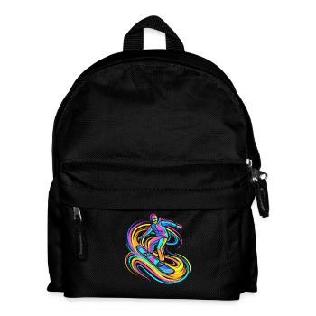 Snowboarder - Kinder Rucksack - Schwarz - Vorne