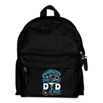 Pharmazeut Bei Tag Vater Bei Nacht Vater Apotheke - Kinder Rucksack - Schwarz - Vorne