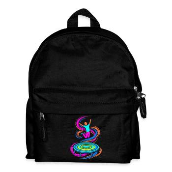 Trampolin Springer - Kinder Rucksack - Schwarz - Vorne