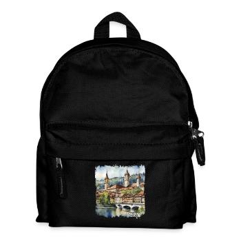 Bern Watercolour, Bern Switzerland - Kids' Backpack - black - Front