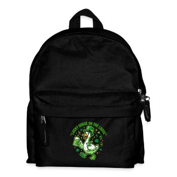 Funny Lucky Goose On The Loose St. Patrick Day - Kids' Backpack - black - Front