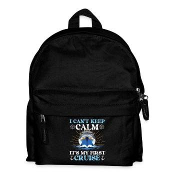 Erste Kreuzfahrt 2026 Retro Calm Outfit nicht möglich - Kinder Rucksack - Schwarz - Vorne