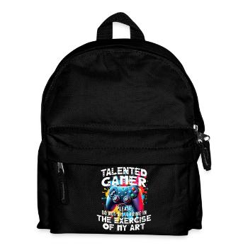Gamer, Gaming-Enthusiast, Videospiele, Konsole lustig - Kinder Rucksack - Schwarz - Vorne