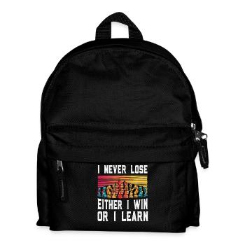 Ne jamais perdre – Motivation aux échecs - Sac à dos Enfant - noir - Devant