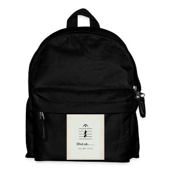 Shut up – Volume Zero Minimal Design - Kinder Rucksack - Schwarz - Vorne