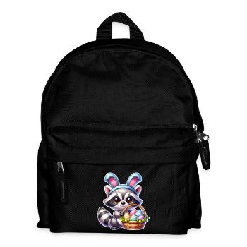 Ostern Waschbär - Kinder Rucksack - Schwarz - Vorne